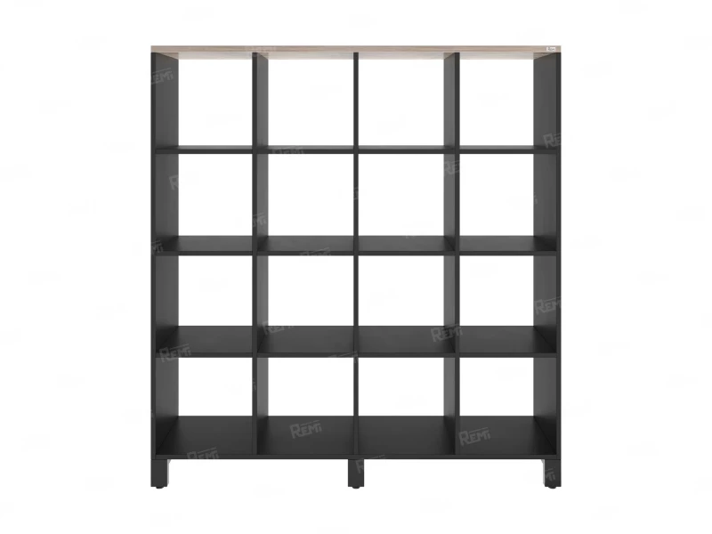 Стеллаж, 16 ячеек 1500х370х1620 RM140-15x37 Дуб Маувелла/Черный