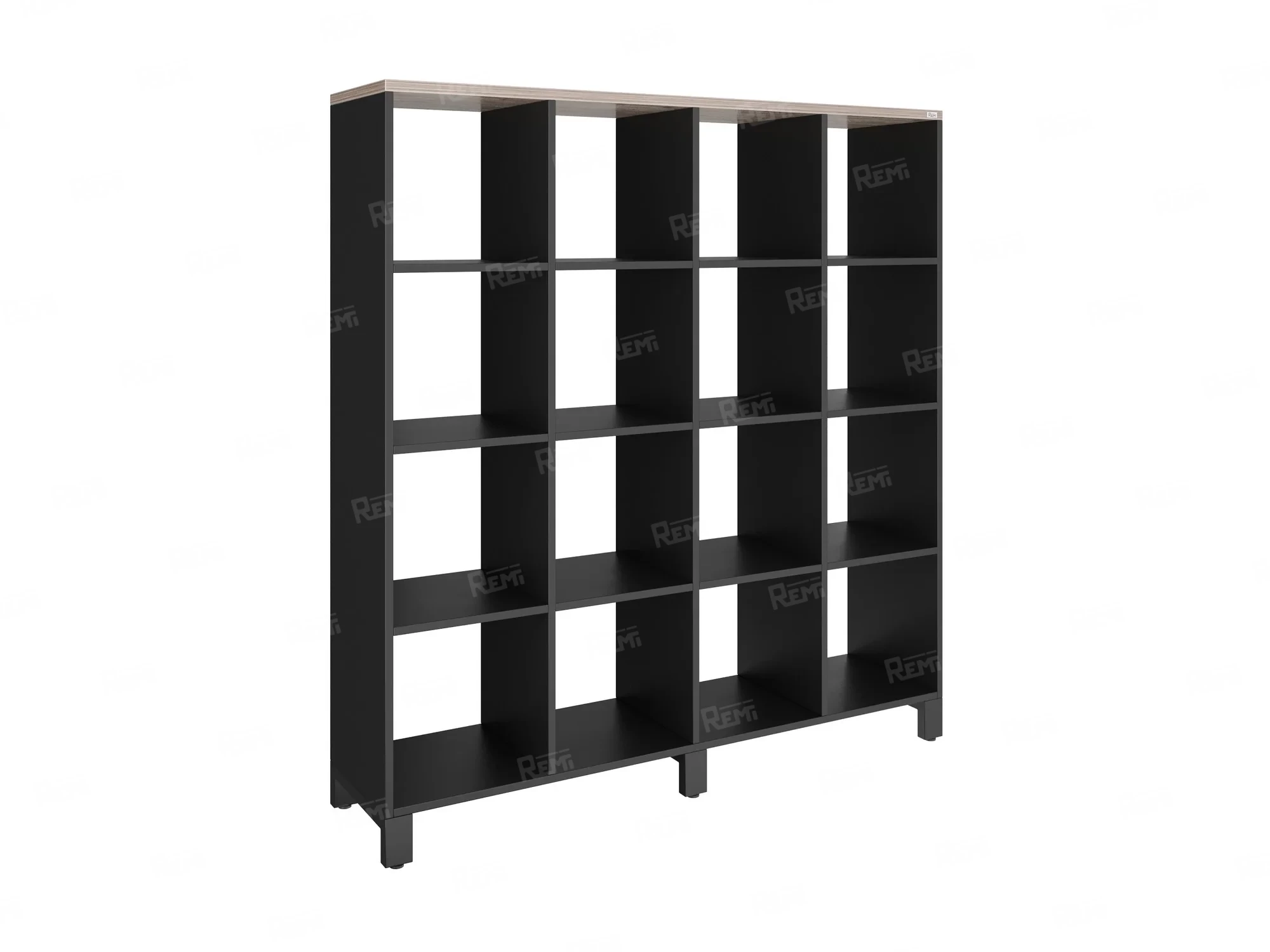 Стеллаж, 16 ячеек 1500х370х1620 RM140-15x37 Дуб Маувелла/Черный