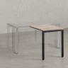 Брифинг прямой, с парящей столешнецей, на П-образном каркасе 1500x600x750 RM070-15x6 Дуб Маувелла/Черный