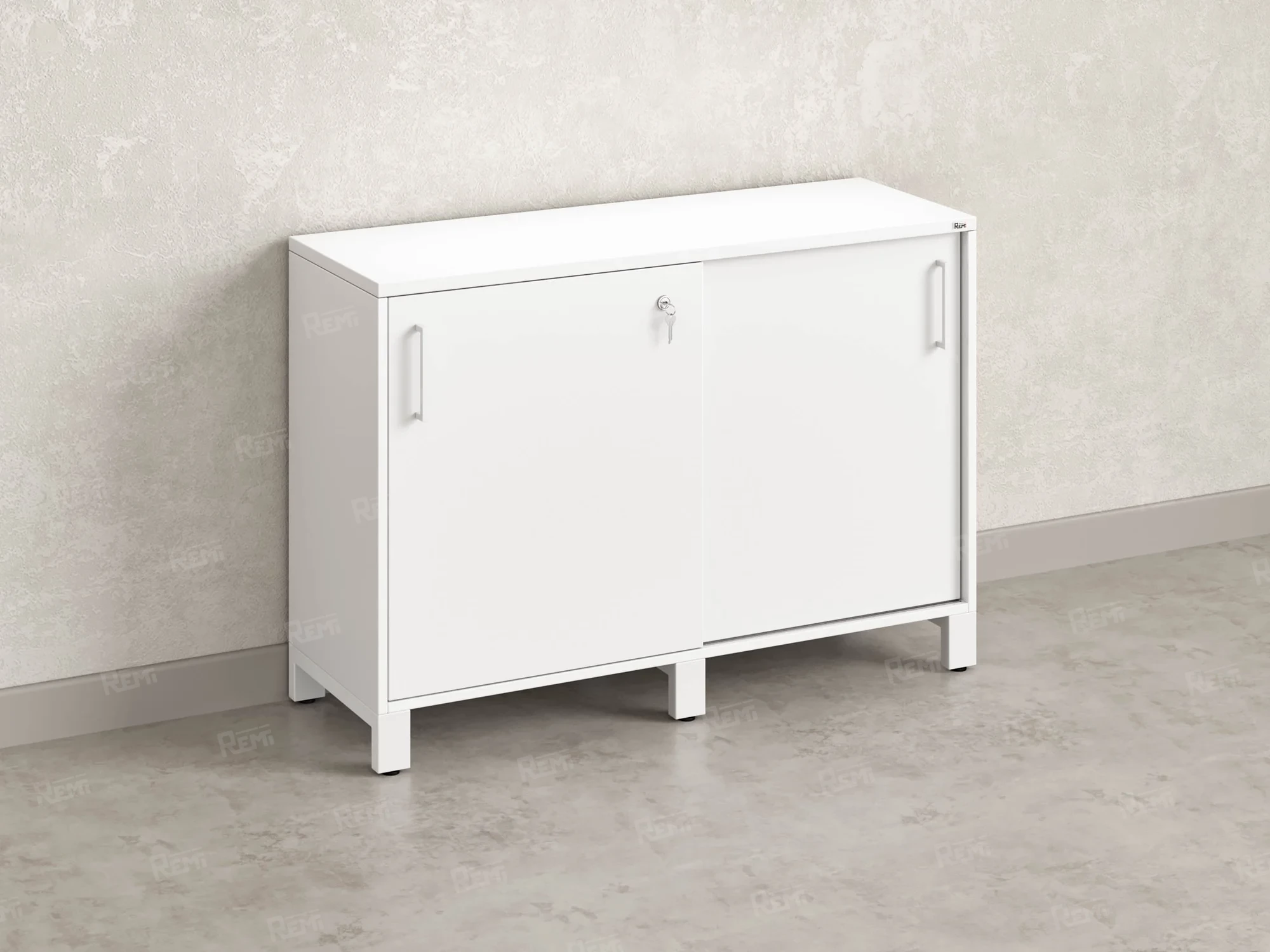 Низкий шкаф-купе 1200x420x850 RM124-120x42 Белый/Белый