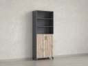 Шкаф комбинированный, 6 уровней 900x420x2200 RM154-90x41 Дуб Маувелла/Серый