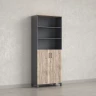 Шкаф комбинированный, 6 уровней 900x420x2200 RM154-90x41 Дуб Маувелла/Серый