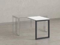 Брифинг прямой, с парящей столешнецей, на О-образном каркасе 1600x600x750 RM072-16x6 Белый/Серый