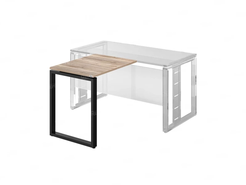 Брифинг прямой, с парящей столешнецей, на О-образном каркасе 1100x700x750 RM072-11x7 Дуб Маувелла/Черный