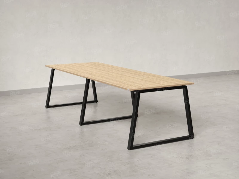 Cтол для переговоров, на A-обазном каркасе 2100x1650x750 RM083-210x165 Вяз Швейцарский светлый/Черный