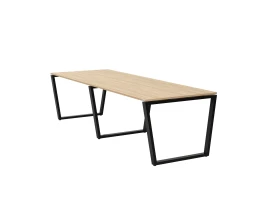 Cтол для переговоров, на V-обазном каркасе 2200x1450x750 RM082-220x145 Вяз Швейцарский светлый/Черный