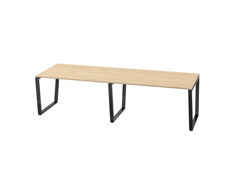 Cтол для переговоров, на V-обазном каркасе 2200x1450x750 RM082-220x145 Вяз Швейцарский светлый/Черный