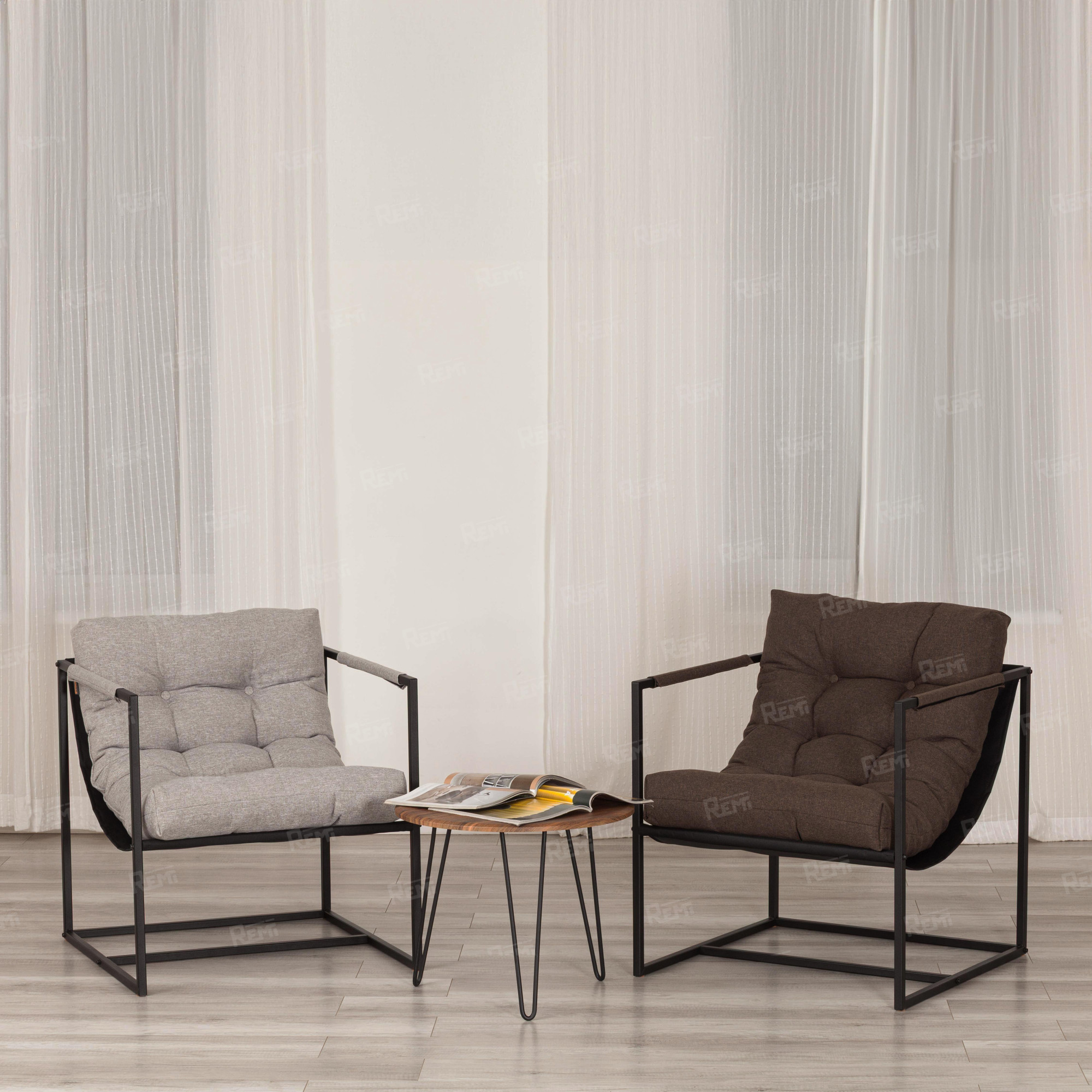 Кресло Charli/Чарли Серый/Серый, Ткань (арт. 24900)