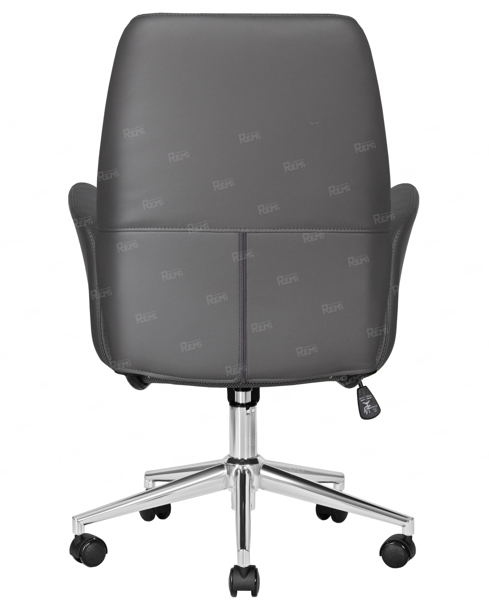 SAMUEL, Кресло для руководителя, цвет сиденья серый, цвет основания хромированная сталь (арт. LMR-125B)