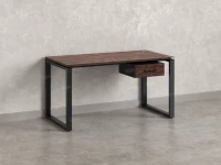 Стол прямой с подвесной тумбой, О-опора 1800x600x750 RM036-18x6 Дуб Апрельский шоколад/Черный