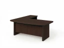 BRL RB070-180x200R Стол руководителя угловой R с тумбой 2 ящика 1800х2000х760 Венге/Черный