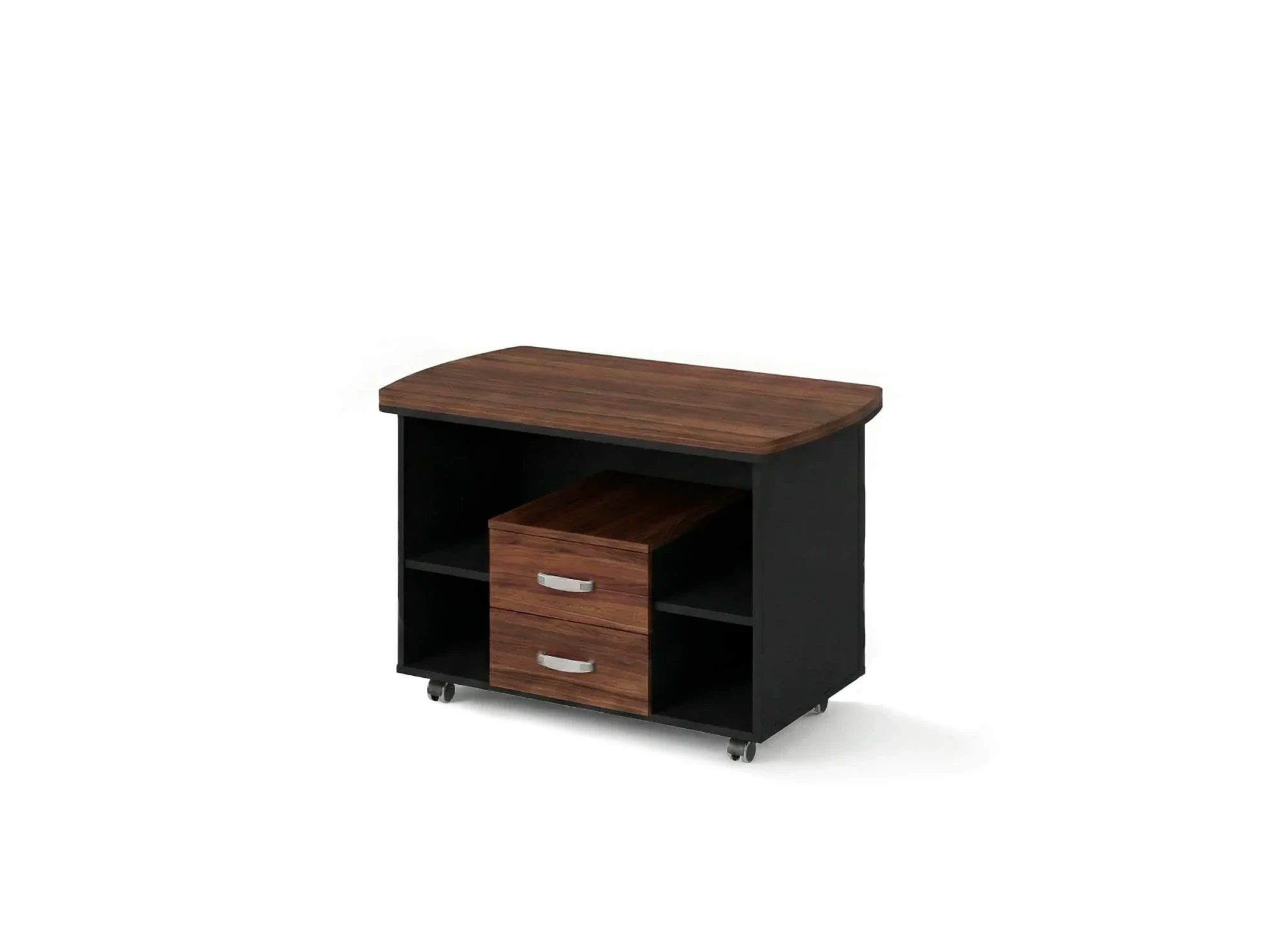 BRL RB075-120x60 Мобильная тумба на роликовых опорах 1200х600х700 Венге/Черный