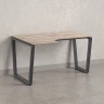 Стол угловой, U-опора, левый 1800x600/900x750, RM051-18x6-9 Дуб Маувелла/Серый