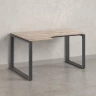 Стол угловой, О-опора, левый 1600x600/900x750, RM055-16x6-9 Дуб Маувелла/Серый