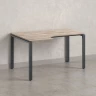 Стол угловой, П-опора, левый 1400x600/900x750, RM053-14x6-9 Дуб Маувелла/Серый