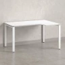Стол угловой, П-опора, правый 1400x800/1000x750, RM052-14x8-10 Белый/Белый