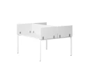 Бенч-система, 2 рабочих места, 5 ЛДСП экранов 1400x1600x750 RM165-4-14x16 Белый/Белый