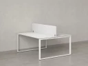 Бенч-система, 2 рабочих места, с одним тканевым экраном 1800x1400x750 RM169-1-18x14 Белый/Белый