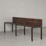 Бенч-система в 1 ряд, 2 рабочих места 2 ЛДСП экранов 2700x800x750 RM167-4-27x8 Дуб Апрельский шоколад/Черный