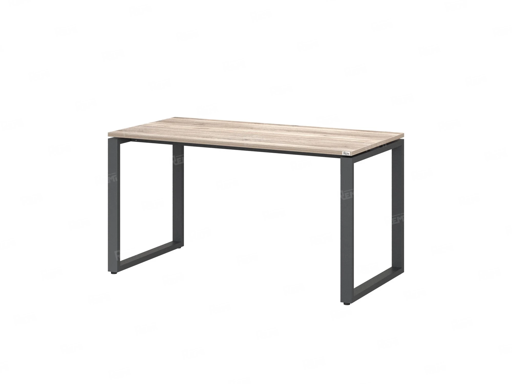 Стол прямой на O-образных опорах 1400x800x750 RM002-14x8 Дуб Маувелла/Серый