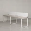 Бенч-система в 1 ряд, 2 рабочих места 2 тканевых экранов 2400x600x750 RM168-3-24x6 Дуб Маувелла/Белый