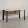 Стол прямой на П-образных опорах, экран ЛДСП 1200x600x750 RM005-12x6 Дуб Маувелла/Черный