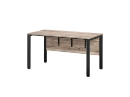 Стол прямой на П-образных опорах, экран ЛДСП 1200x600x750 RM005-12x6 Дуб Маувелла/Черный