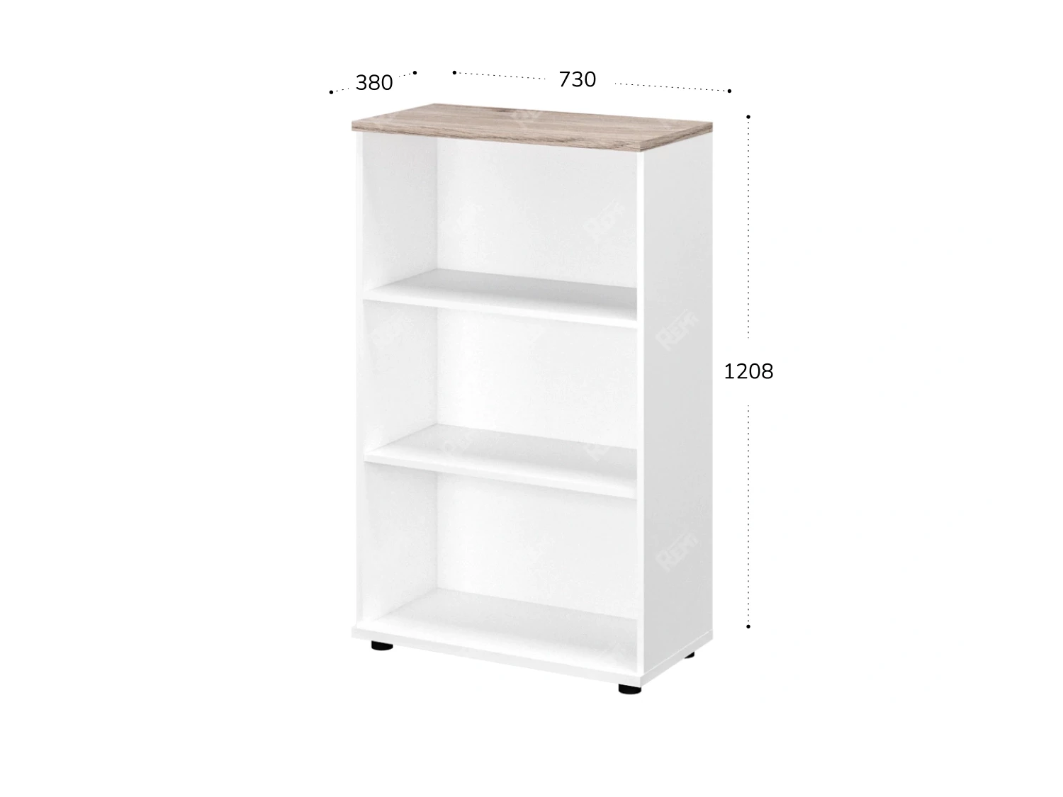 Стеллаж 730x380x1208 RTD049 Дуб Маувелла/Белый. Серия Тандем / Tandem. Серия Тандем / Tandem