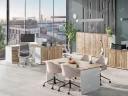 Стол эргономичный правый 1600x900x750 RTD014 Вотан/Белый. Серия Тандем / Tandem. Серия Тандем / Tandem