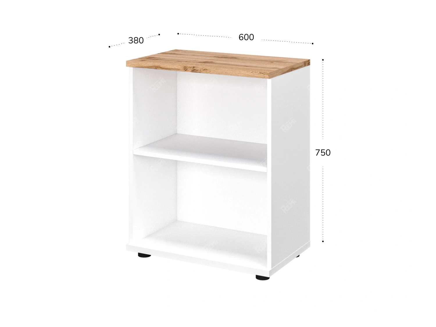 Тумба к столу 600x380x750 RTD043 Вотан/Белый. Серия Тандем / Tandem. Серия Тандем / Tandem