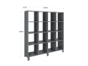 Стеллаж, 16 ячеек 1500х370х1620 RM140-15x37 Серый/Серый