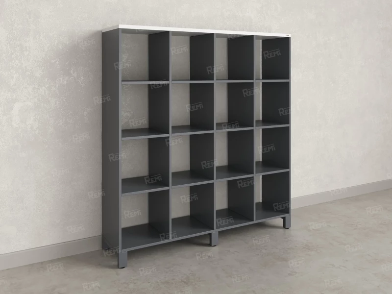Стеллаж, 16 ячеек 1500х370х1620 RM140-15x37 Серый/Серый