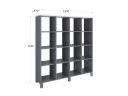 Стеллаж, 16 ячеек 1500х370х1620 RM140-15x37 Серый/Серый