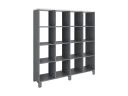 Стеллаж, 16 ячеек 1500х370х1620 RM140-15x37 Серый/Серый