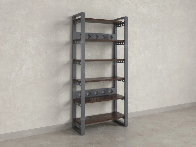 Стеллаж, 6 уровней 900x370x1920 RM132-90x37 Дуб Апрельский шоколад/Серый