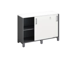 Низкий шкаф-купе 1200x420x850 RM124-120x42 Белый/Серый