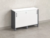 Низкий шкаф-купе 1200x420x850 RM124-120x42 Белый/Серый