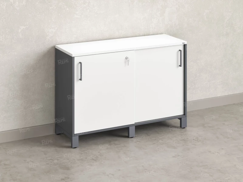 Низкий шкаф-купе 1200x420x850 RM124-120x42 Белый/Серый