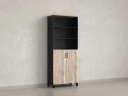Шкаф комбинированный, 6 уровней 900x420x2200 RM154-90x41 Дуб Маувелла/Черный