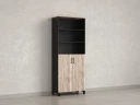 Шкаф комбинированный, 6 уровней 900x420x2200 RM154-90x41 Дуб Маувелла/Черный