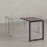 Брифинг прямой, с парящей столешнецей, на О-образном каркасе 900x600x750 RM072-9x6 Дуб Апрельский шоколад/Серый