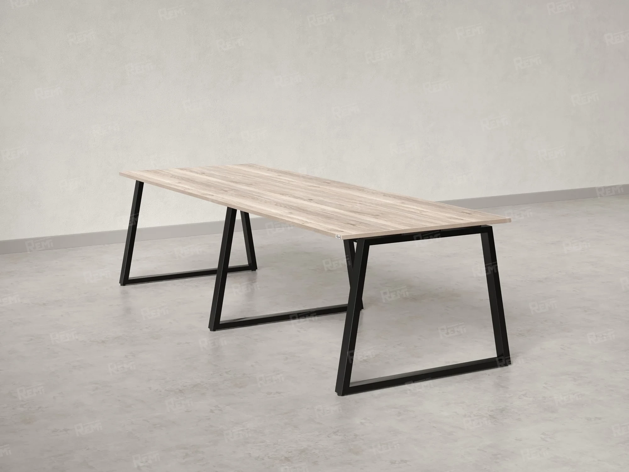 Cтол для переговоров, на A-обазном каркасе 2600x1450x750 RM083-260x145 Дуб Маувелла/Черный