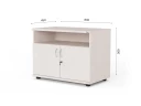 Тумба под RLG018 оргтехнику 80x45x60 Дуб Молочный, Серия ЛАЙТ | LIGHT