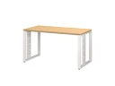 Стол прямой на О-образных опорах 1400x800x750 RM040-14x8 Вяз Швейцарский светлый/Белый