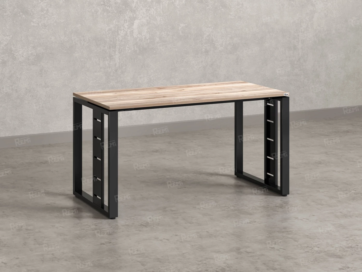 Стол прямой на О-образных опорах 1800x900x750 RM040-18x9 Дуб Маувелла/Черный