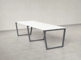 Cтол для переговоров, на V-обазном каркасе 2300x1450x750 RM082-230x145 Белый/Серый