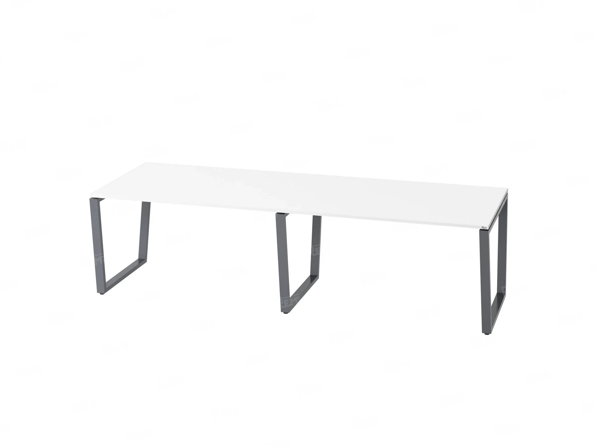 Cтол для переговоров, на V-обазном каркасе 2300x1450x750 RM082-230x145 Белый/Серый