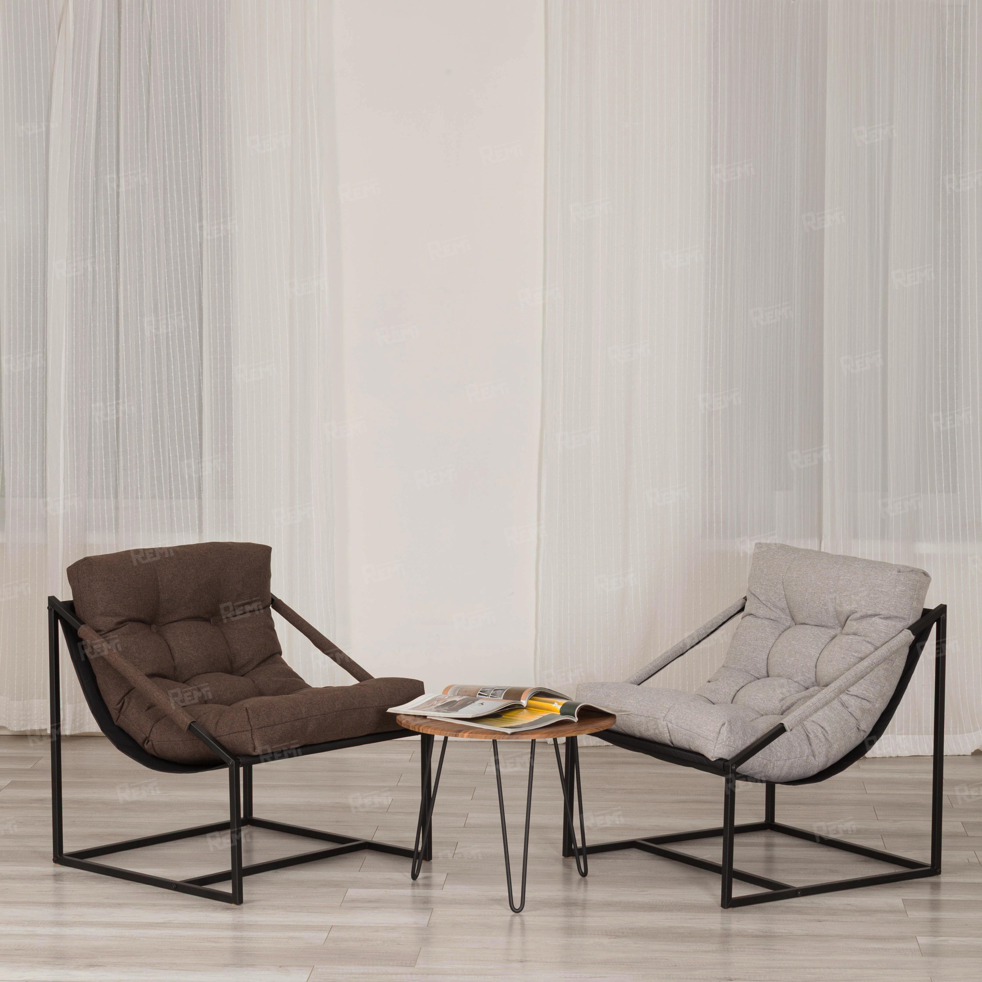 Кресло Charli / Чарли без подлокотника Коричневый/Коричневый, Ткань (арт. 24901)