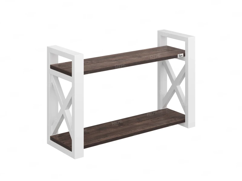 Полка настенная 900x200x500 RM196-90x20 Дуб Апрельский шоколад/Белый