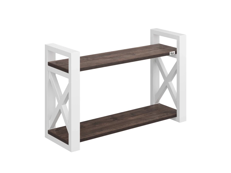 Полка настенная 900x200x500 RM196-90x20 Дуб Апрельский шоколад/Белый